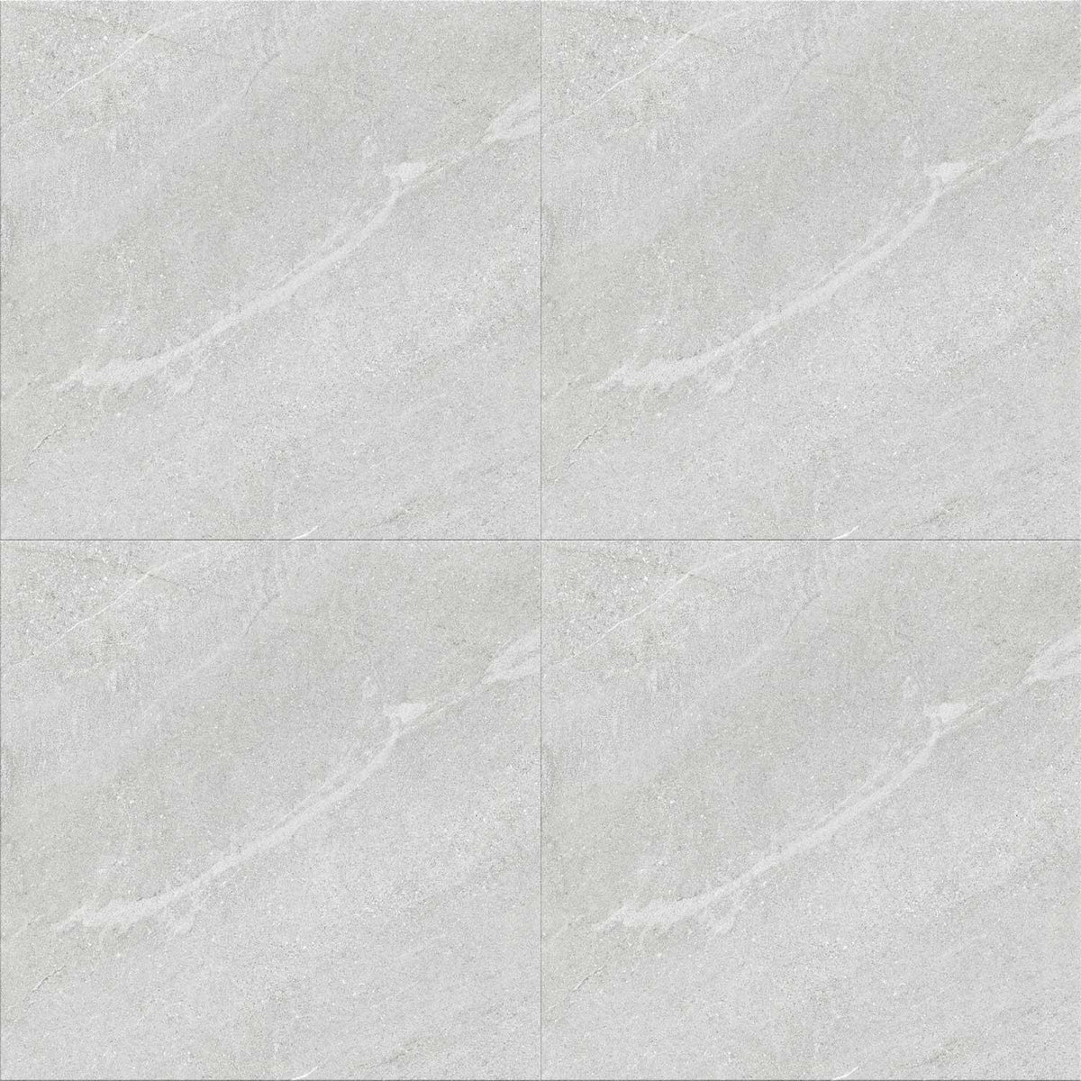 Stone Effect Light Grey Porcelain Tiles Natural Look 595x595mm (1014)