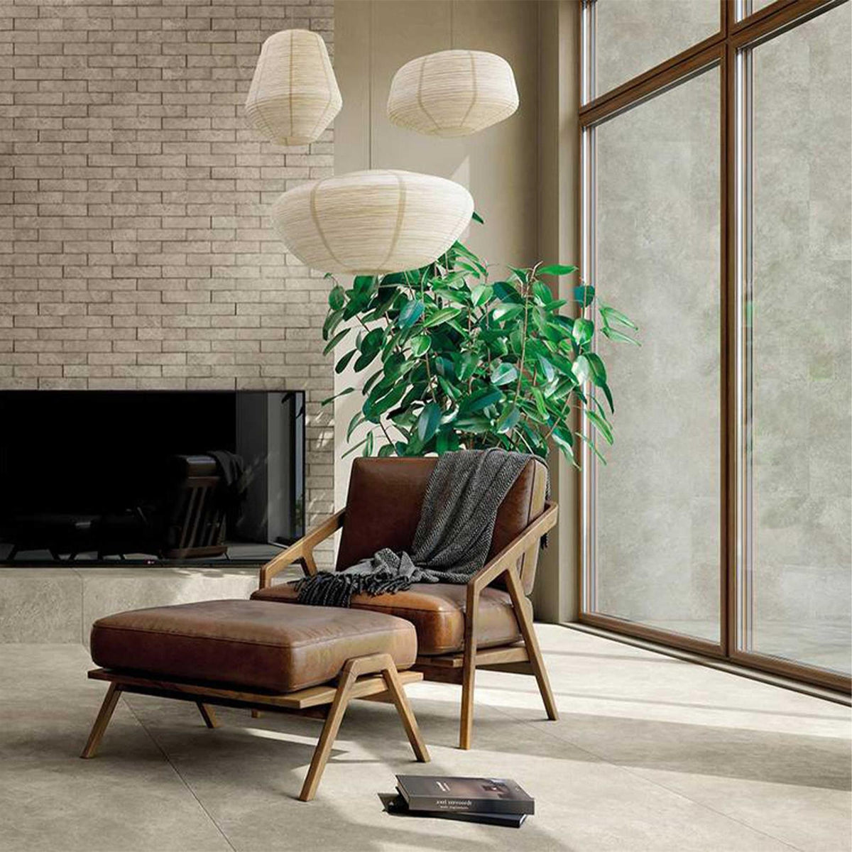 Grey Wall Floor Porcelain Tile Concrete Effect 600x600x9mm (1016)
