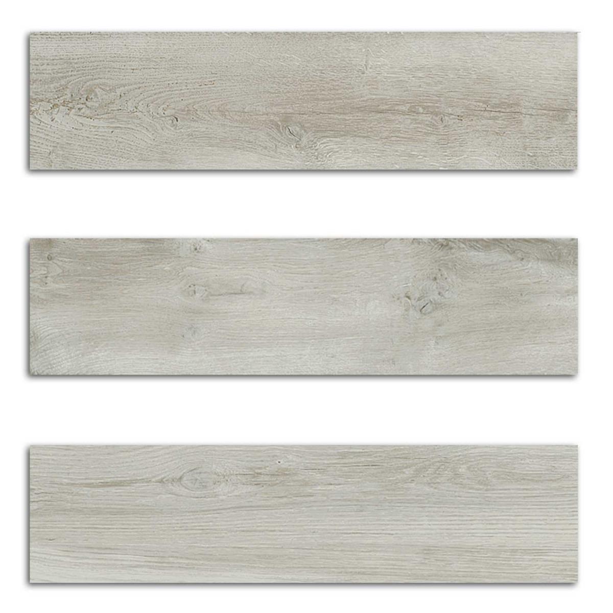 Wood Effect Matt White Porcelain Tile Plank 150x600mm