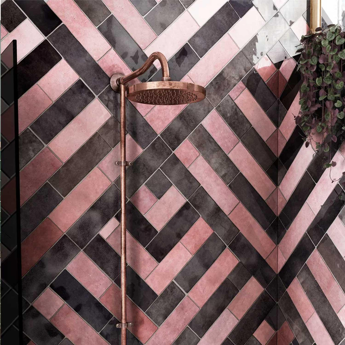 Pink Ceramic Wall Tile Gloss Subway Tiles 65x200mm (1008)