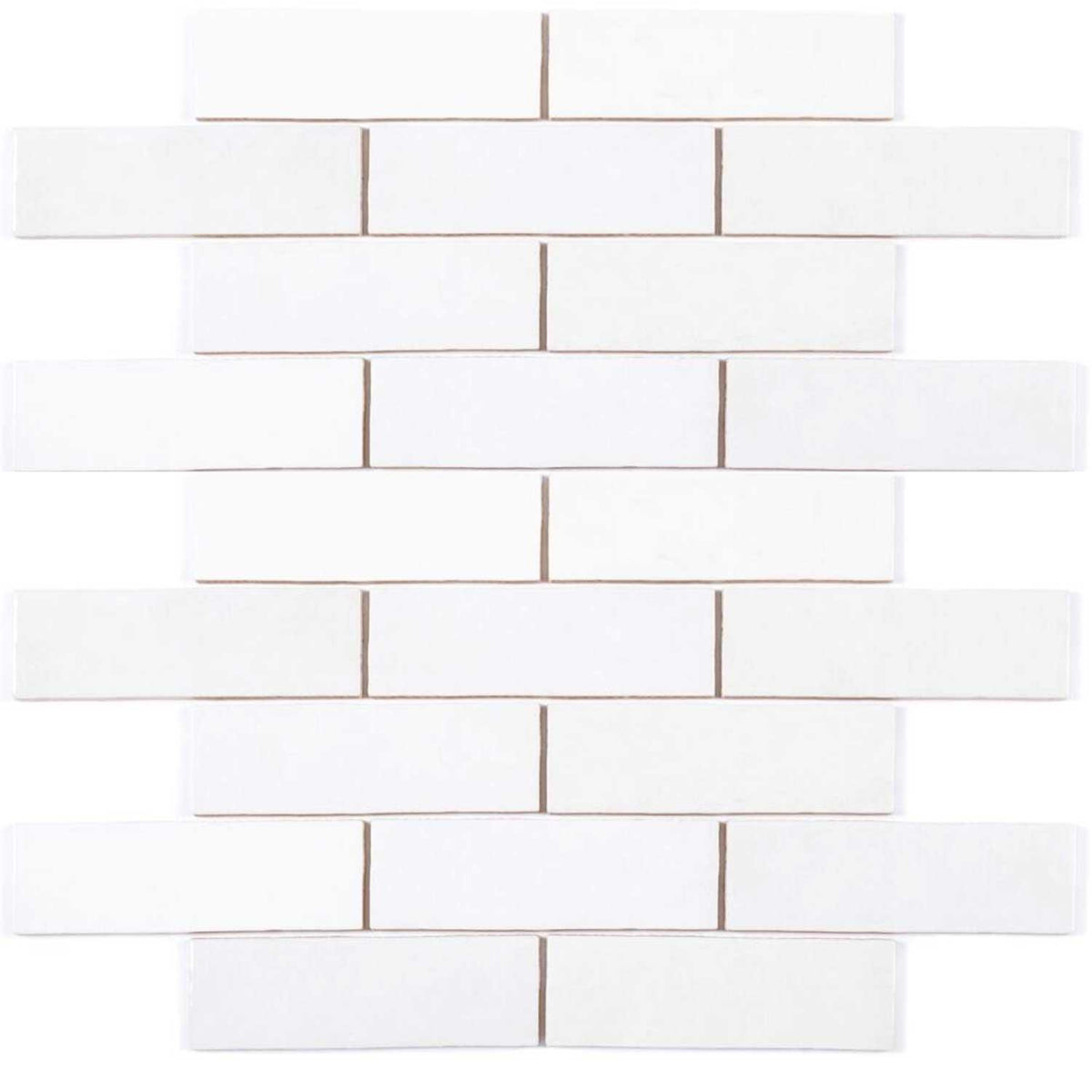 White Ceramic Wall Tile Gloss Subway Tiles 65x200mm (1008)