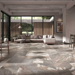 Grey Marble Effect Large Format Porcelain Tiles 600x1200mm (1019G)