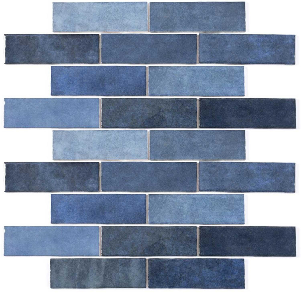 Blue Ceramic Wall Tile Gloss Subway Tiles 65x200mm (1008)