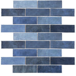 Blue Ceramic Wall Tile Gloss Subway Tiles 65x200mm (1008)