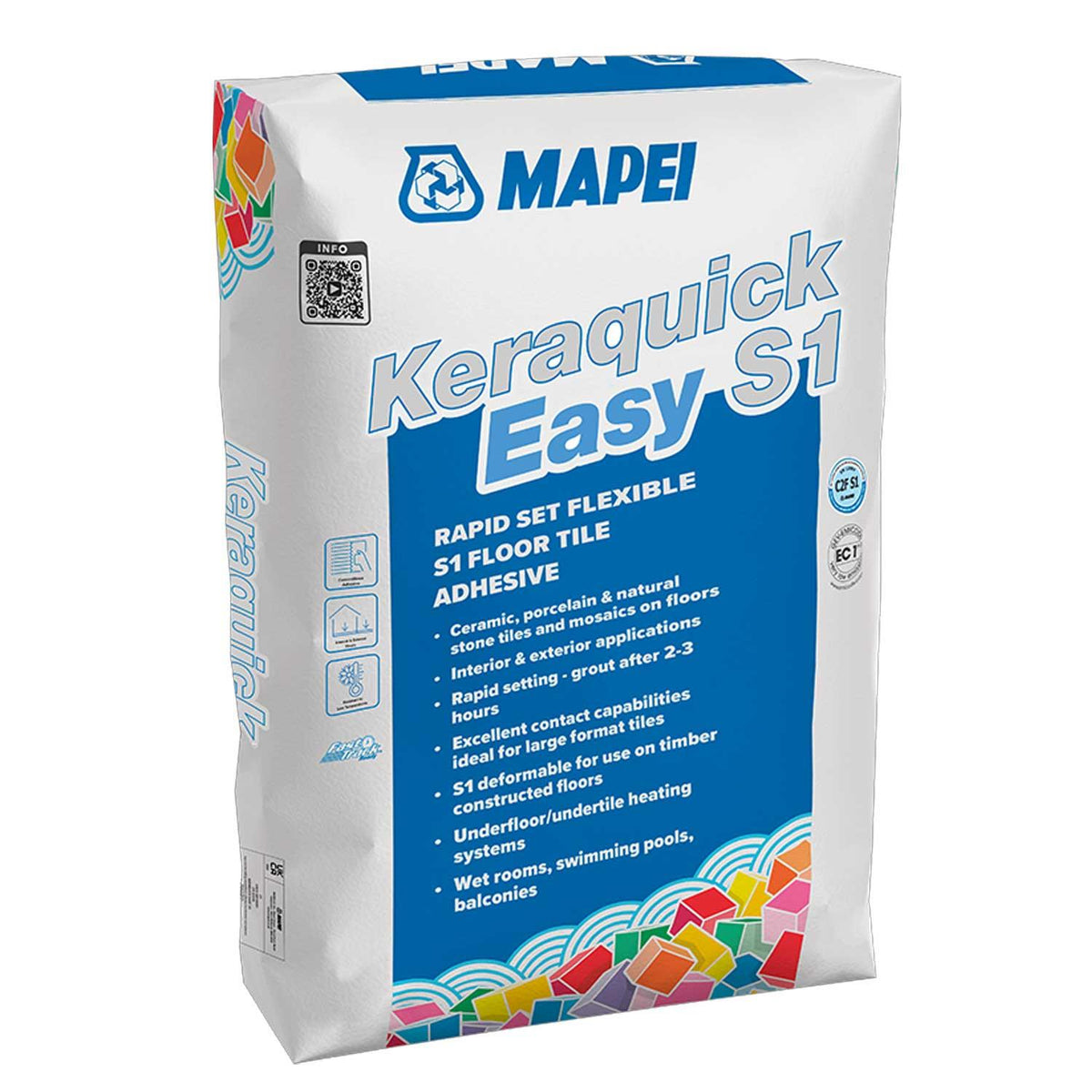 Mapei Keraquick Easy S1Rapid Setting Flexible Adhesive 20kg (White)