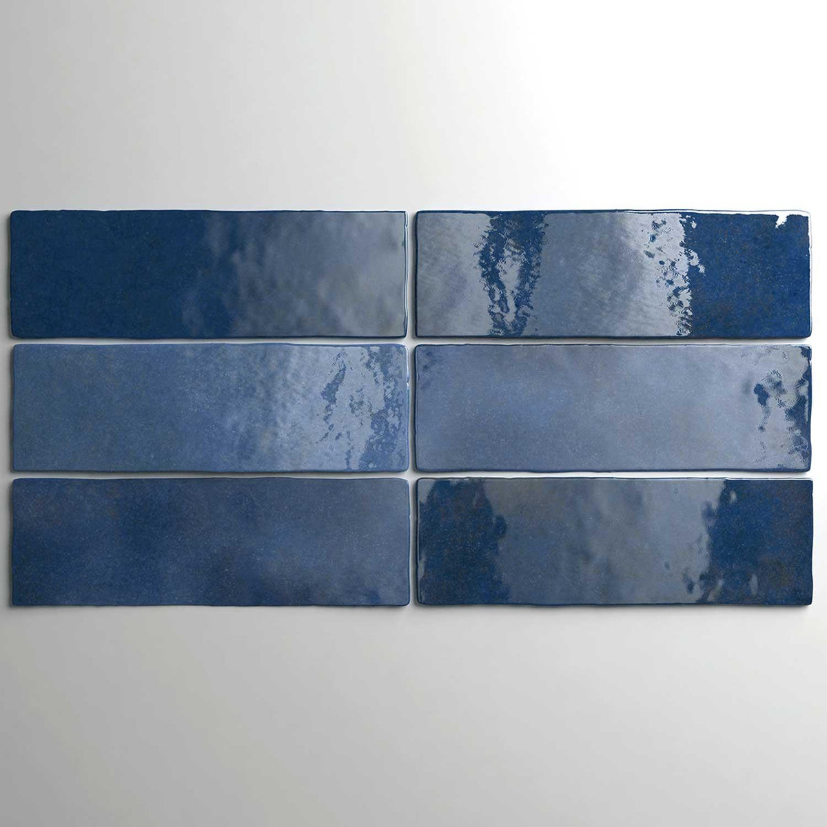 Blue Ceramic Wall Tile Gloss Subway Tiles 65x200mm (1008)