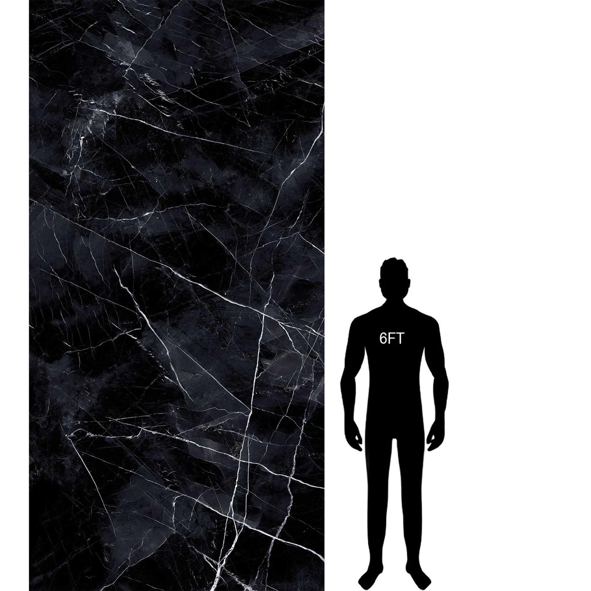 Calacatta Black Polished Large Tile Slab 1600x3200x6mm (2021PP1632)