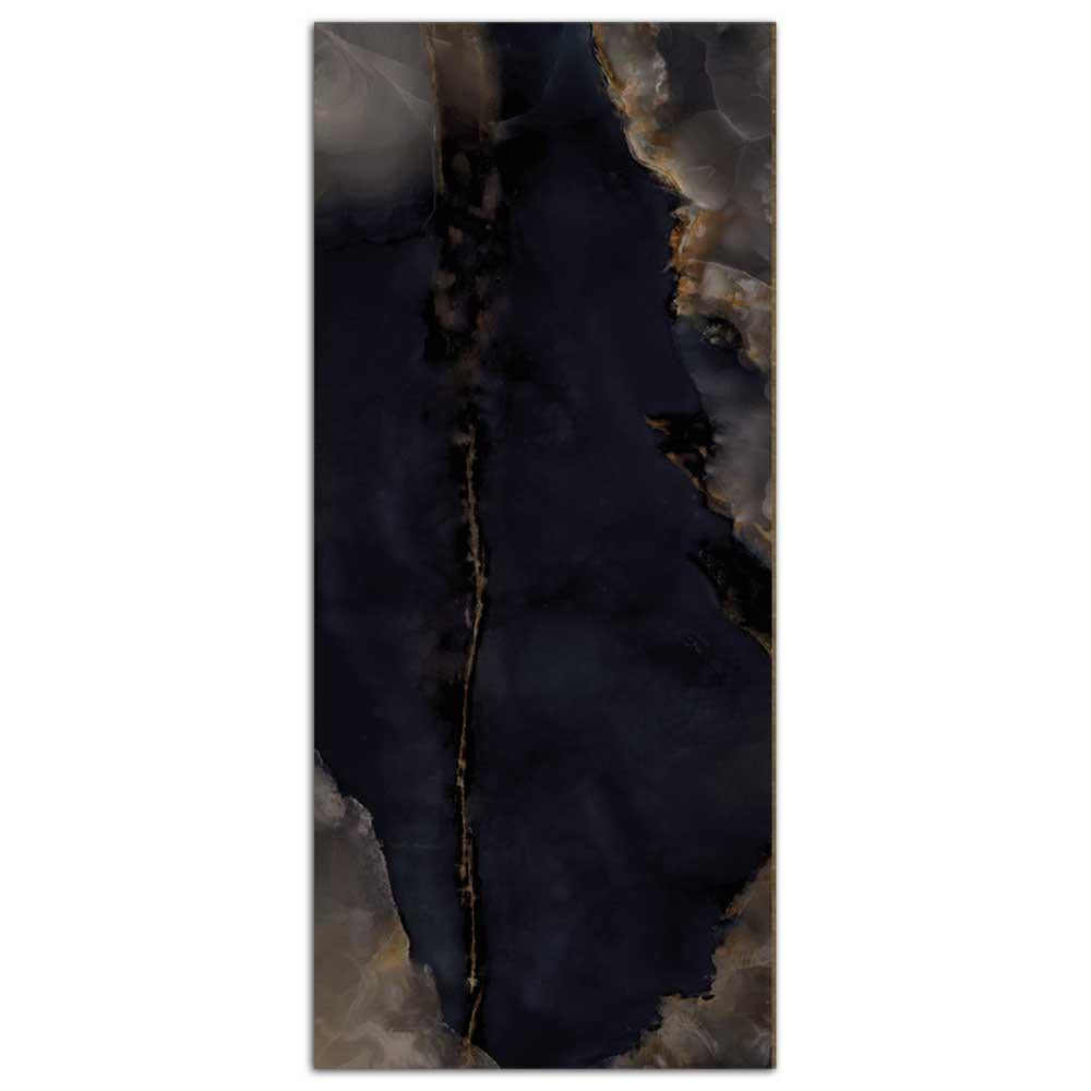 Black Marble Effect Large Format Onyx Porcelain Tiles (Matt)600x1200mm (1005)