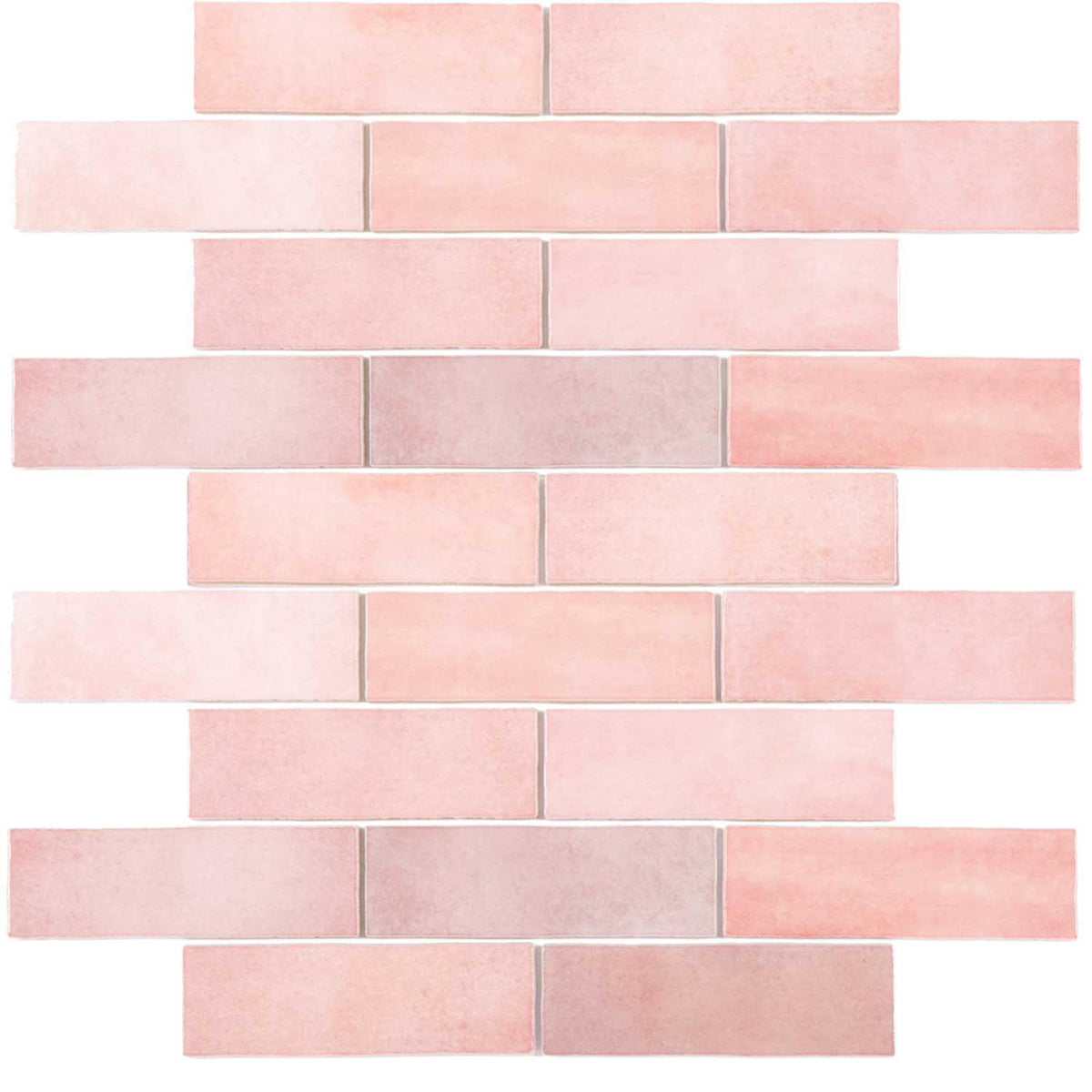 Pink Ceramic Wall Tile Gloss Subway Tiles 65x200mm (1008)
