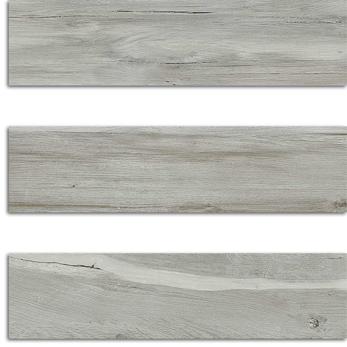 Wood Effect Matt Grey Porcelain Tile Plank 150x600mm