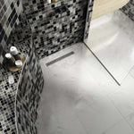 Slate-Lava-Sea Stone Mosaic Tile Bathroom Wet Room (50x50mm) 1000 x 500mm Roll 1006-952