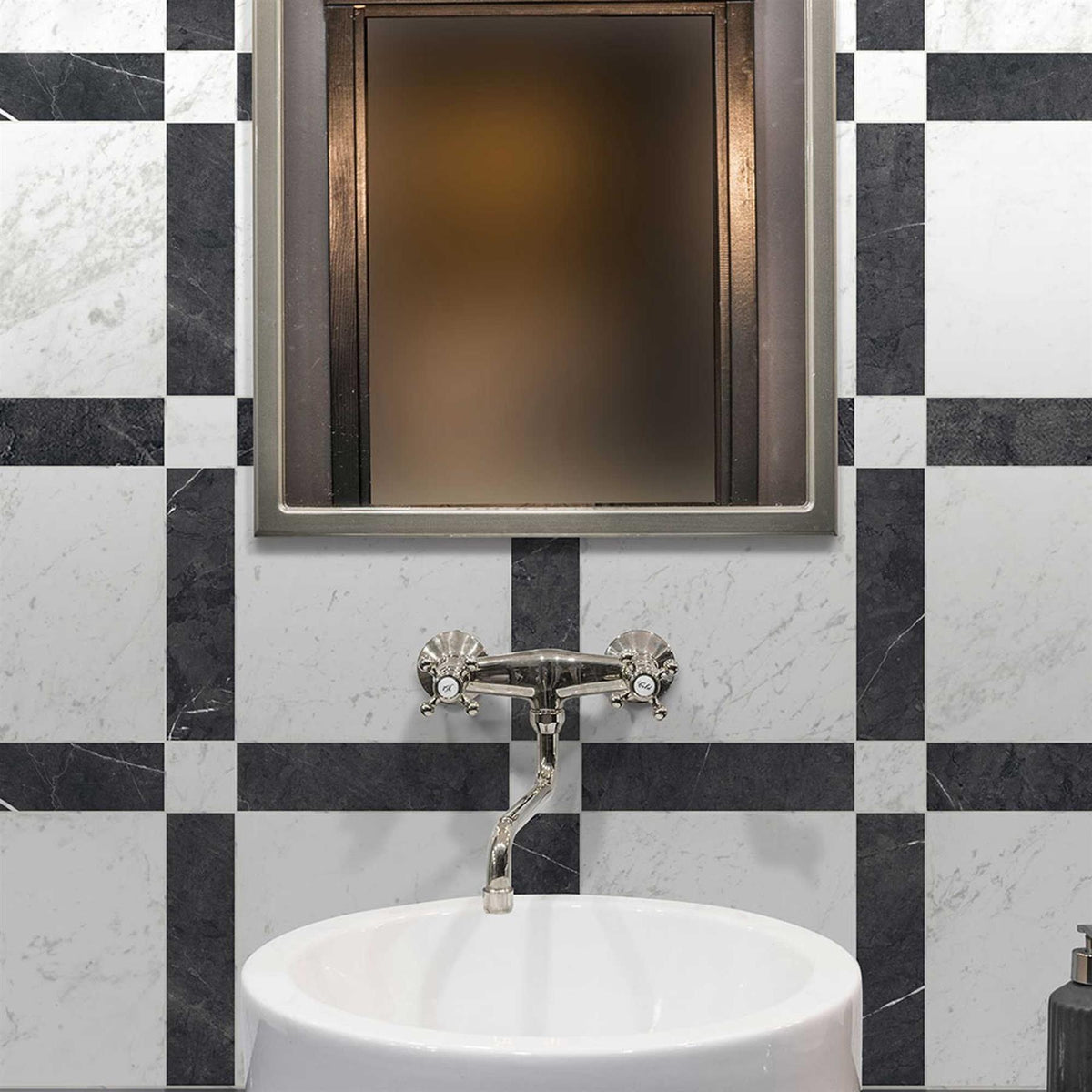 Arco White Porcelain Wall Floor Tiles 300x300mm (1003)