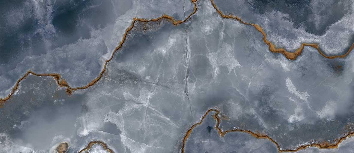 Blue Marble Effect Large Format Onyx Porcelain Tiles (Polished)600x1200mm (1005)
