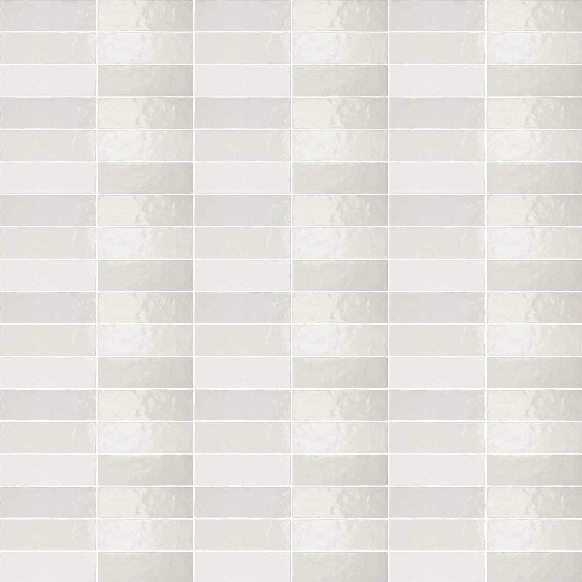 White Ceramic Wall Tile Gloss Subway Tiles 65x200mm (1008)