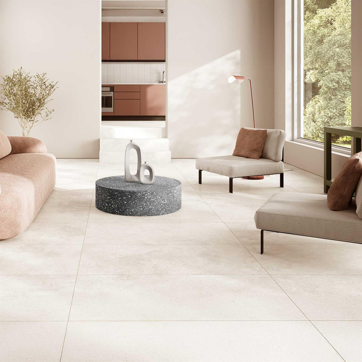 Sand Concrete Effect Large Porcelain Tile 1200x1200mm (1024S)
