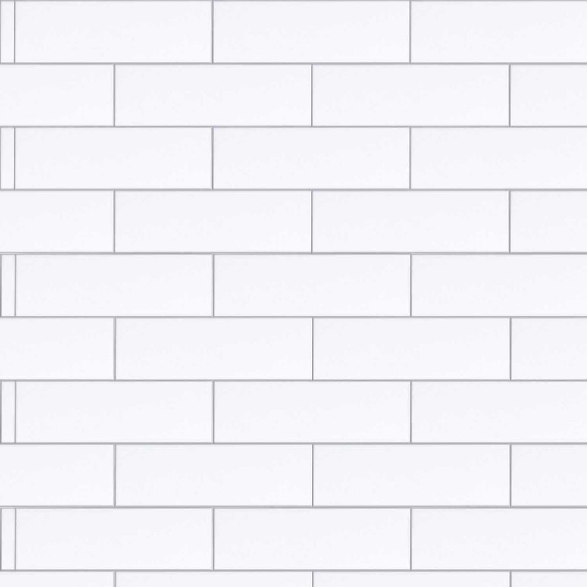 Subway Tile White Gloss Ceramic Wall Tile 65x200mm (1012)