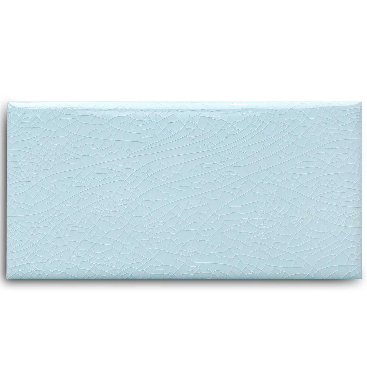 Light Blue Subway Tile Crackle Effect Wall Ceramic Tile 75 x 150mm (1013)
