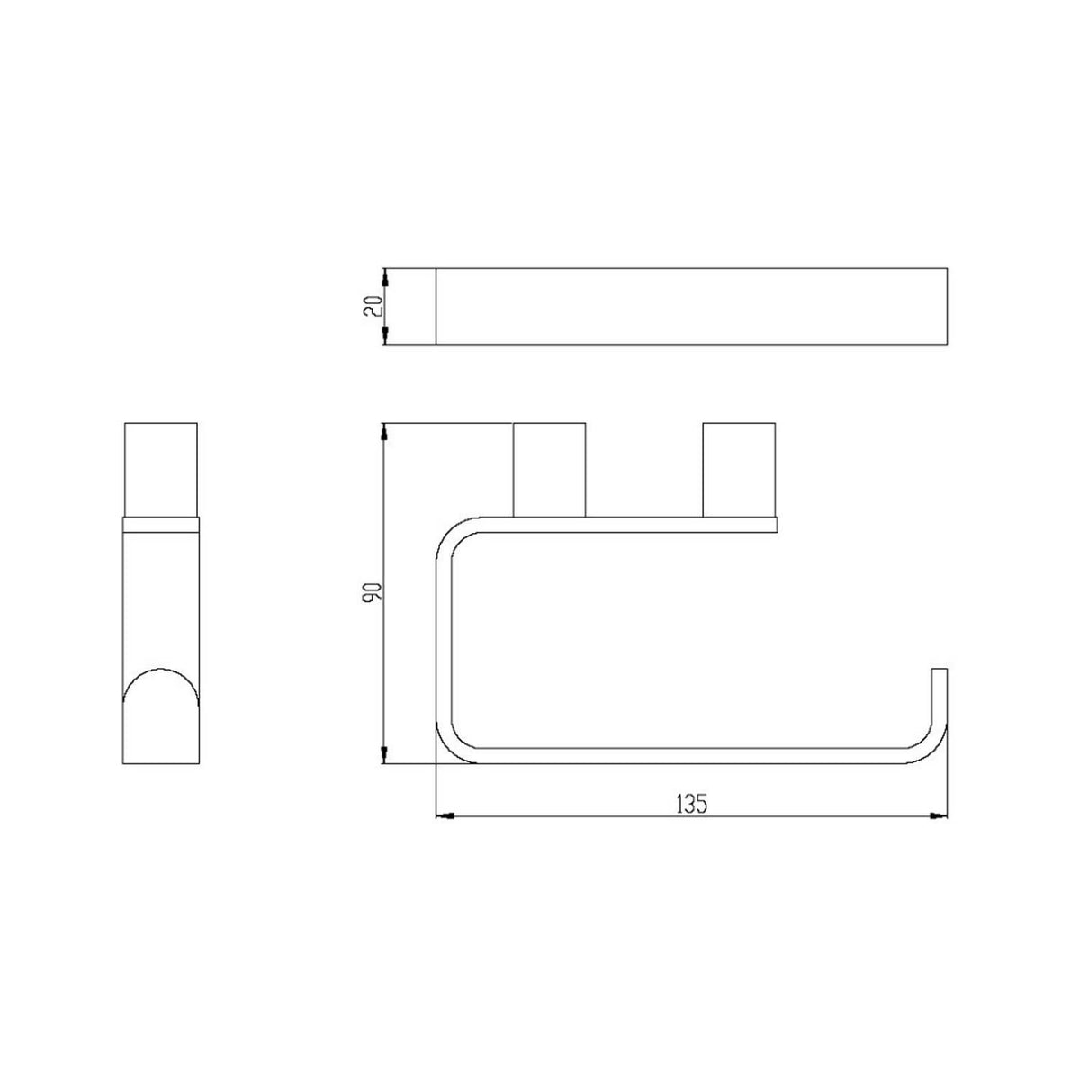 RAK Petit Round Toilet Roll Holder Series 2 – Gloss Chrome
