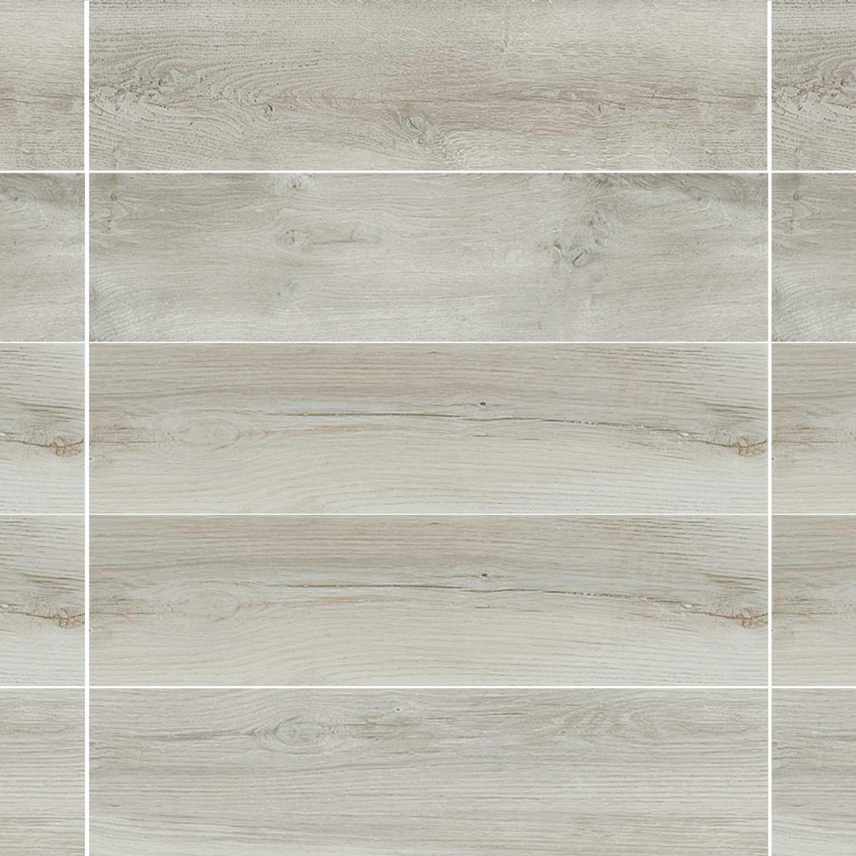 Wood Effect Matt White Porcelain Tile Plank 150x600mm