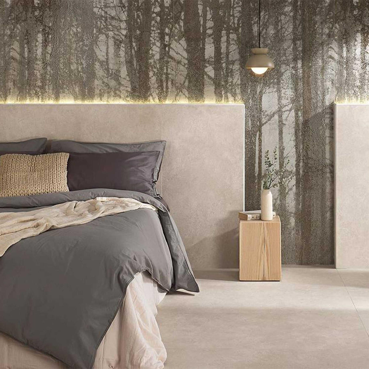 White Wall Floor Porcelain Tile Concrete Effect 600x600x9mm (1016)