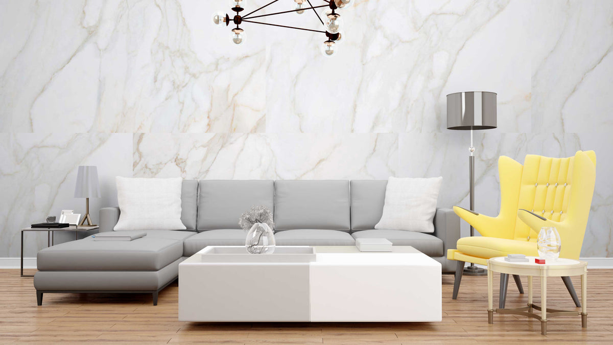 Calacatta Gold Marble Effect (Matt) Finish Porcelain Tile 600x1200mm