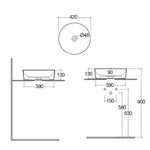 RAK-FEELING Counter Top Wash Basin Matt Black 504