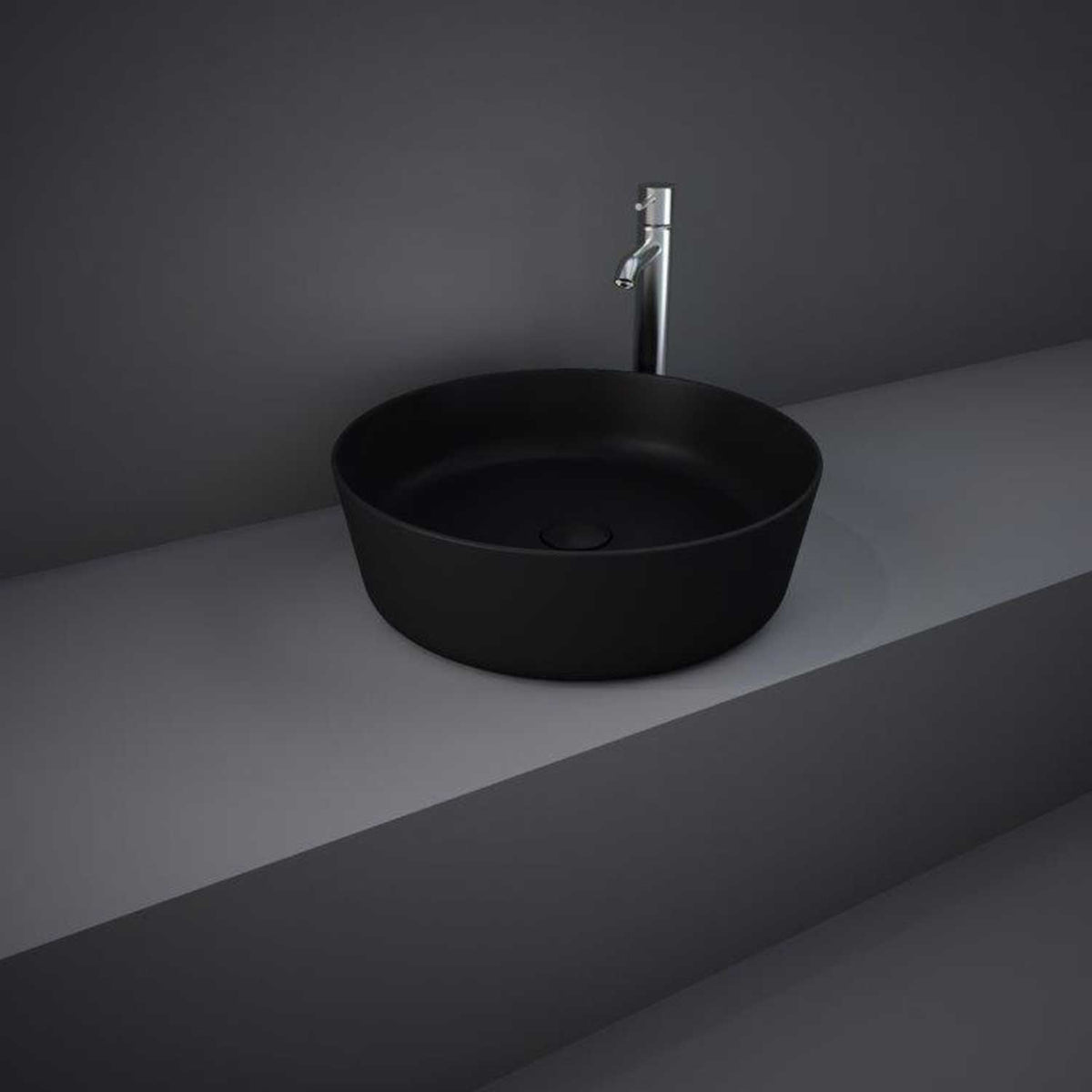 RAK-FEELING Counter Top Wash Basin Matt Black 504