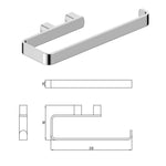 RAK Petit Square Towel Ring Series 2 – Compact Towel Rail in Black, Chrome, Gold, Nickel