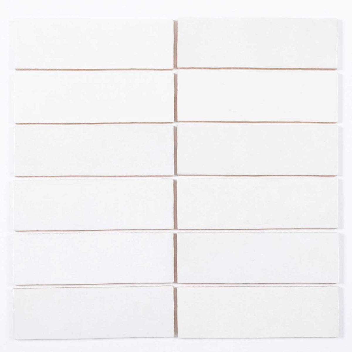 White Ceramic Wall Tile Gloss Subway Tiles 65x200mm (1008)