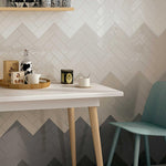 Subway Tile Light Grey Gloss Ceramic Wall Tile 65x200mm (1012)