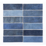 Blue Ceramic Wall Tile Gloss Subway Tiles 65x200mm (1008)