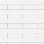 Subway Tile Light Grey Gloss Ceramic Wall Tile 65x200mm (1012)