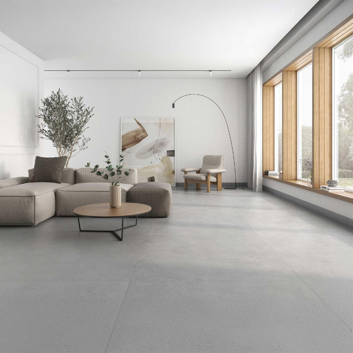Grey Ceramic Wall Tile Matt 300x900mm (1015)