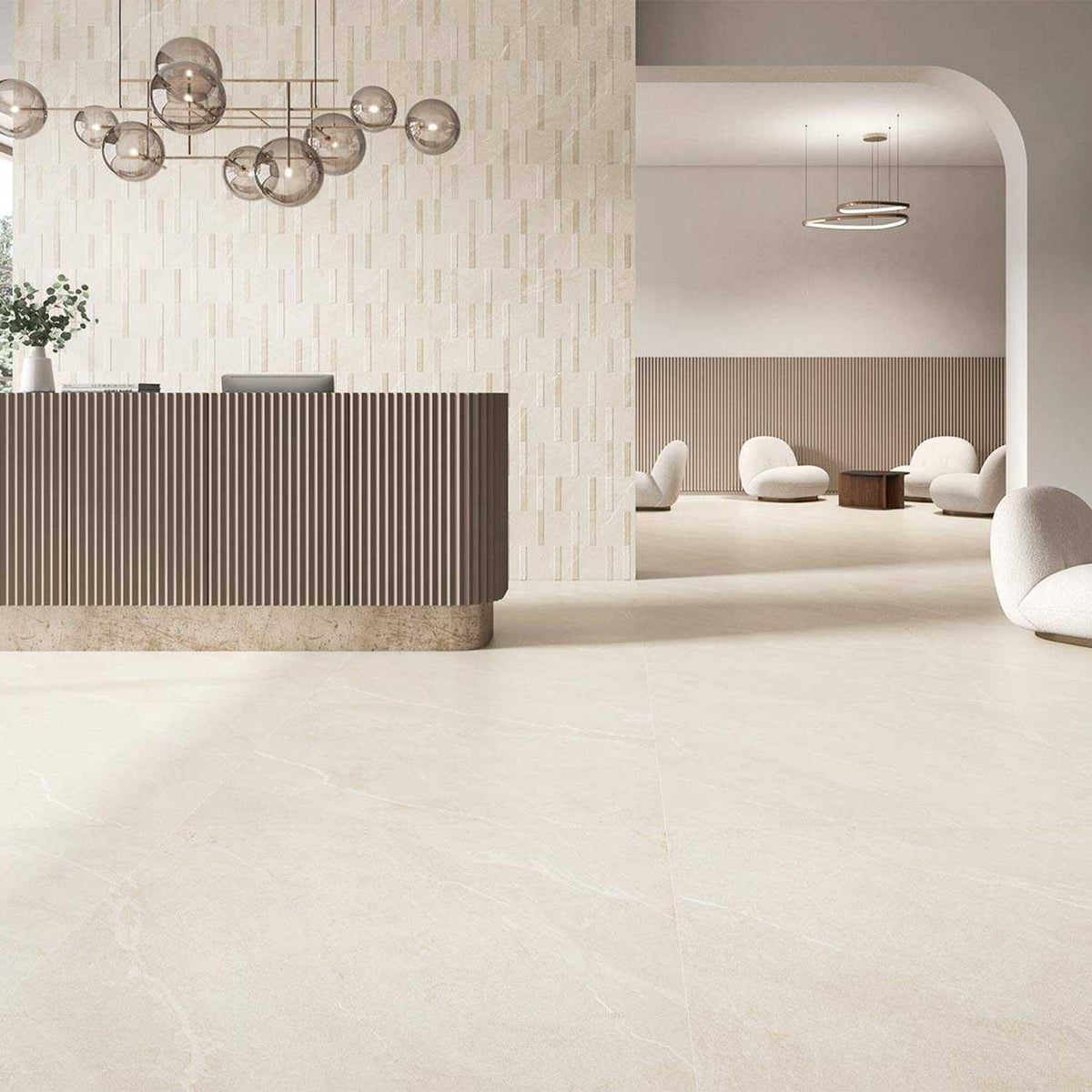 Stone Effect Sand Porcelain Tiles Natural Look 595x595mm (1014)