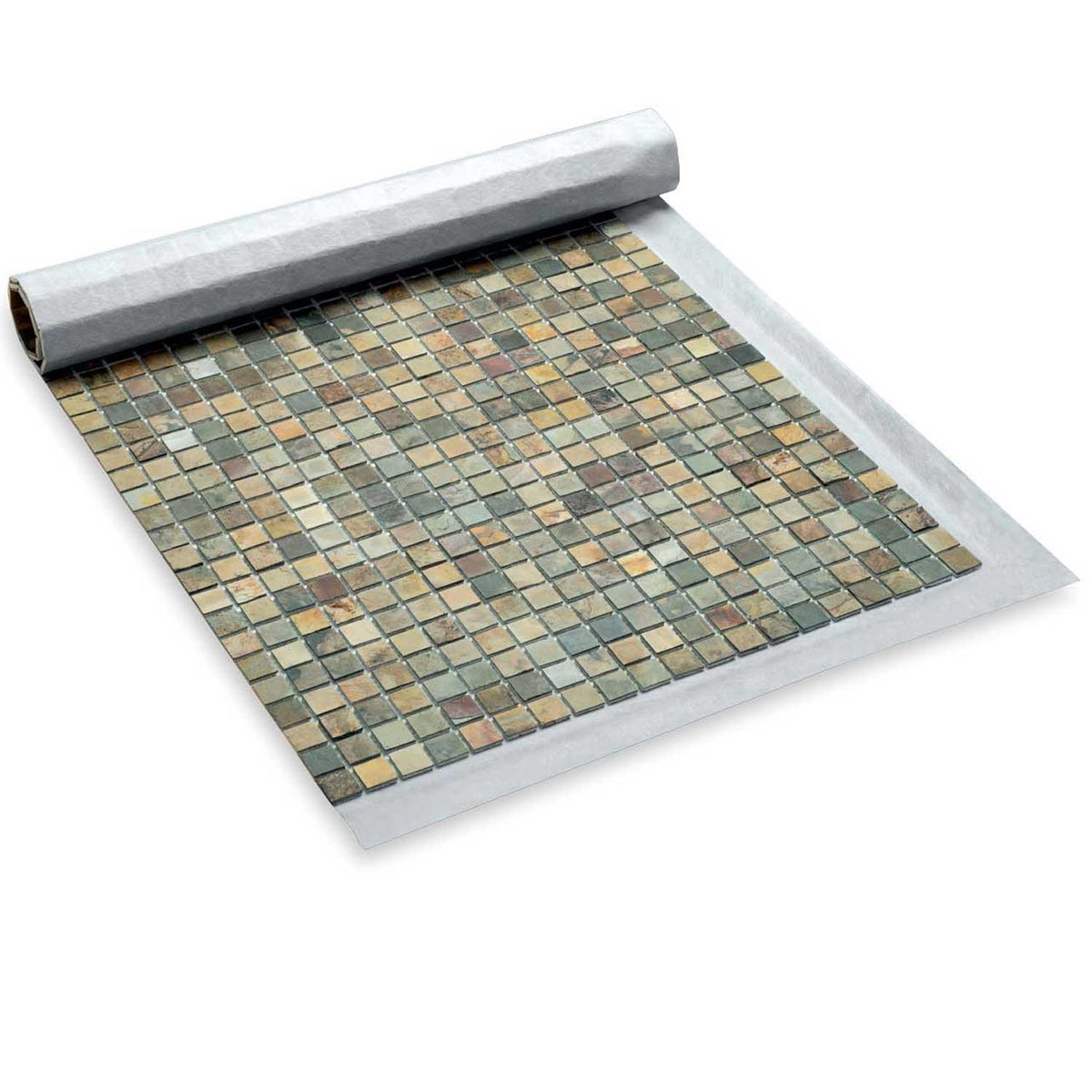 Beige Mosaic Tile Bathroom Wet Room (50x50mm) 1000 x 500mm Roll 1006-901