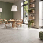 Grey Stone Effect Porcelain Tile Walls Floors RAK Paleo600x600mm (1030)