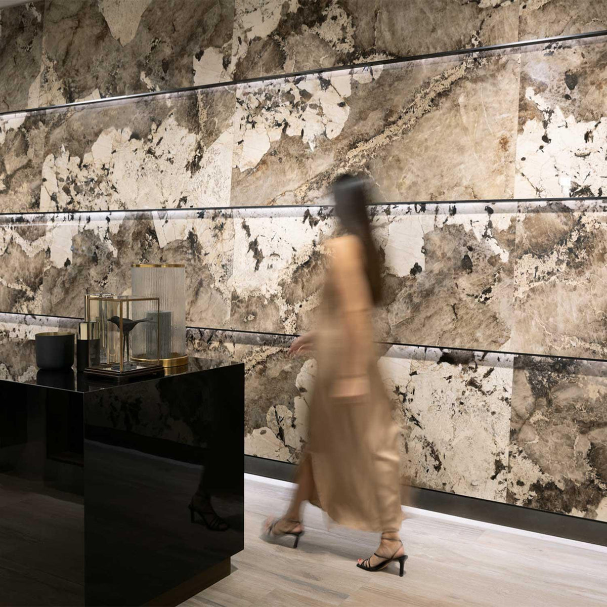 Large Polished Porcelain Slab Heritage Flame 1200x2400mm