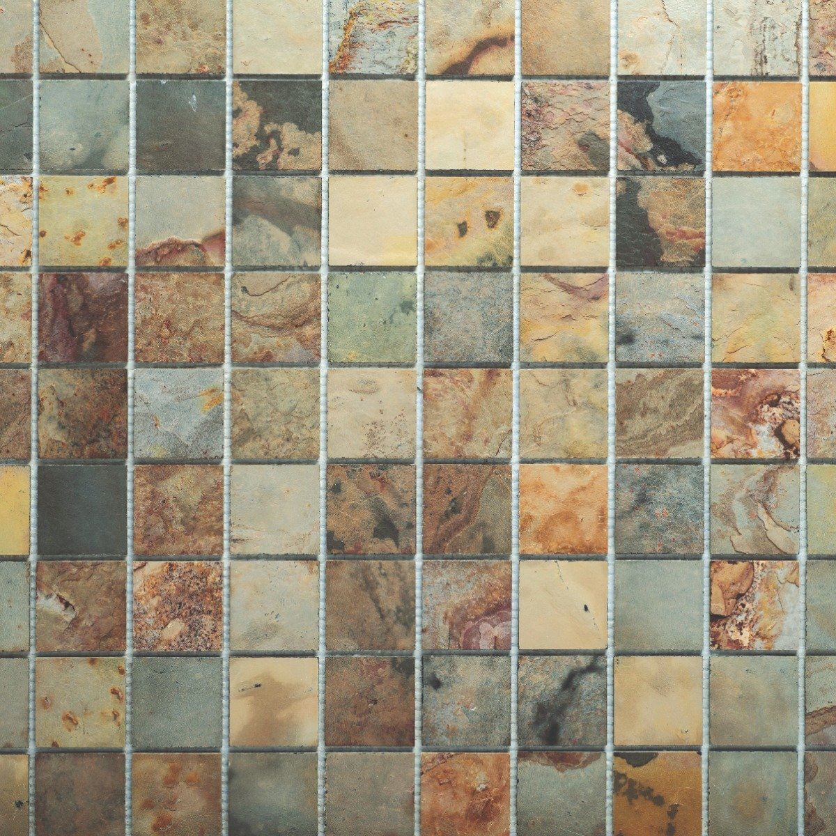 Autumn Leaf Mosaic Tile Bathroom Wet Room (50x50mm) 1000 x 500mm Roll 1006-903
