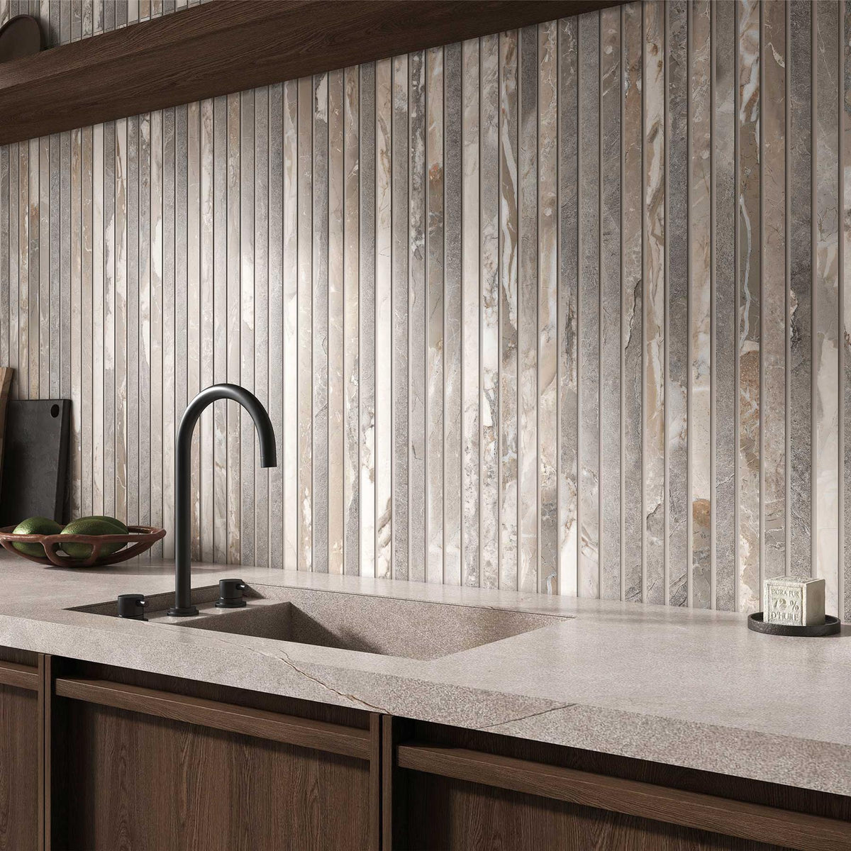 Grey Decor Marble Effect Large Format Porcelain Tiles 600x1200mm (1019DG)