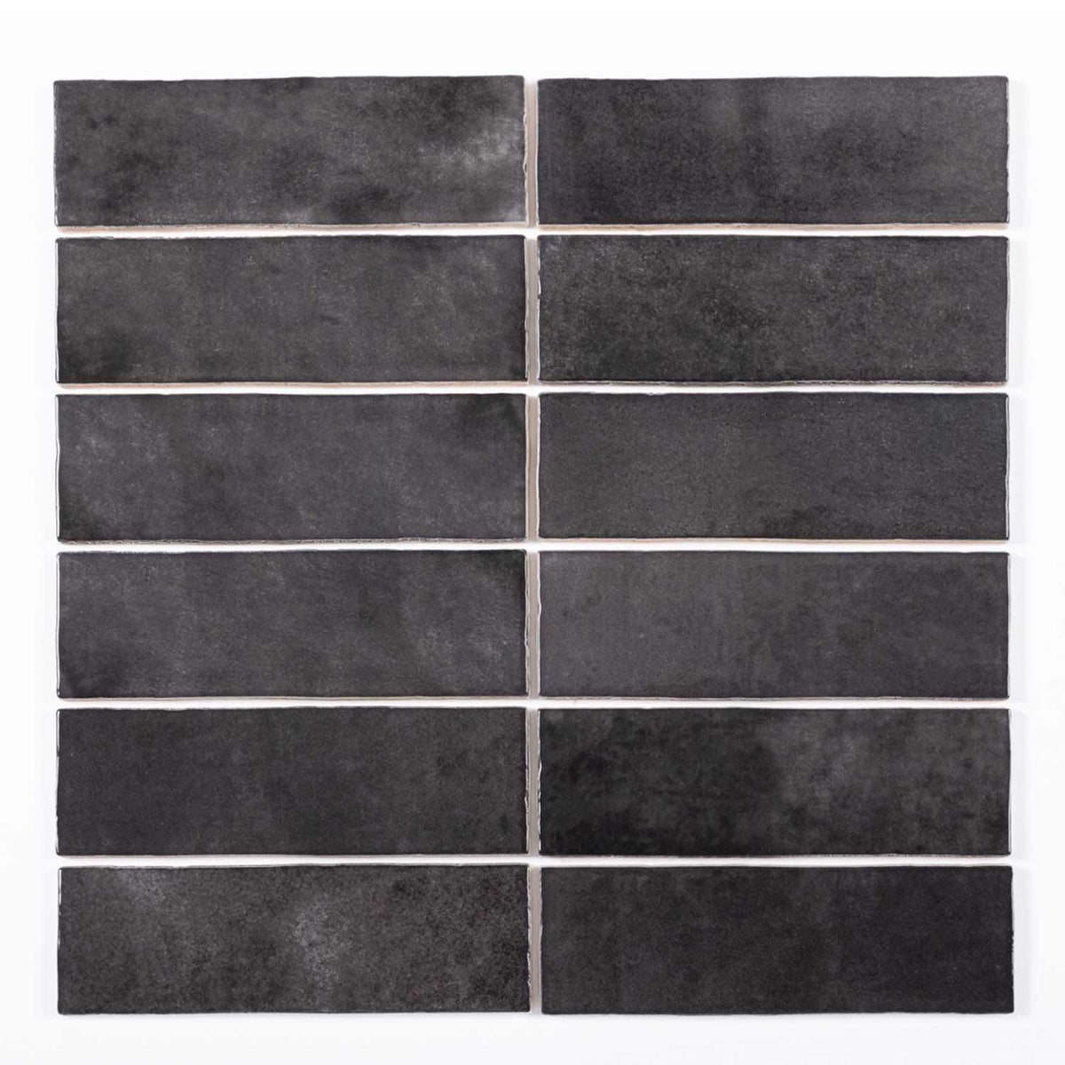 Black Ceramic Wall Tile Gloss Subway Tiles 65x200mm (1008)