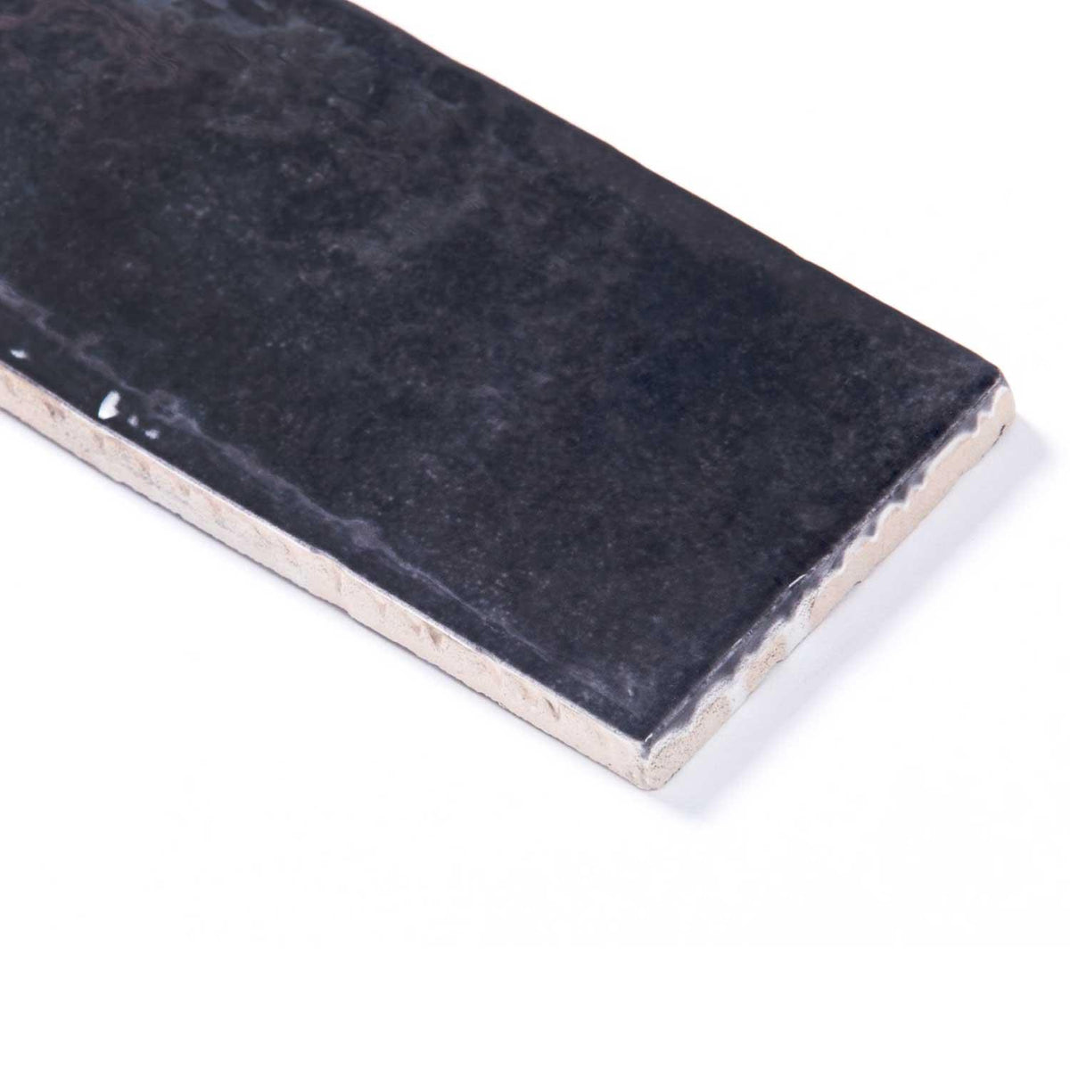 Black Ceramic Wall Tile Gloss Subway Tiles 65x200mm (1008)