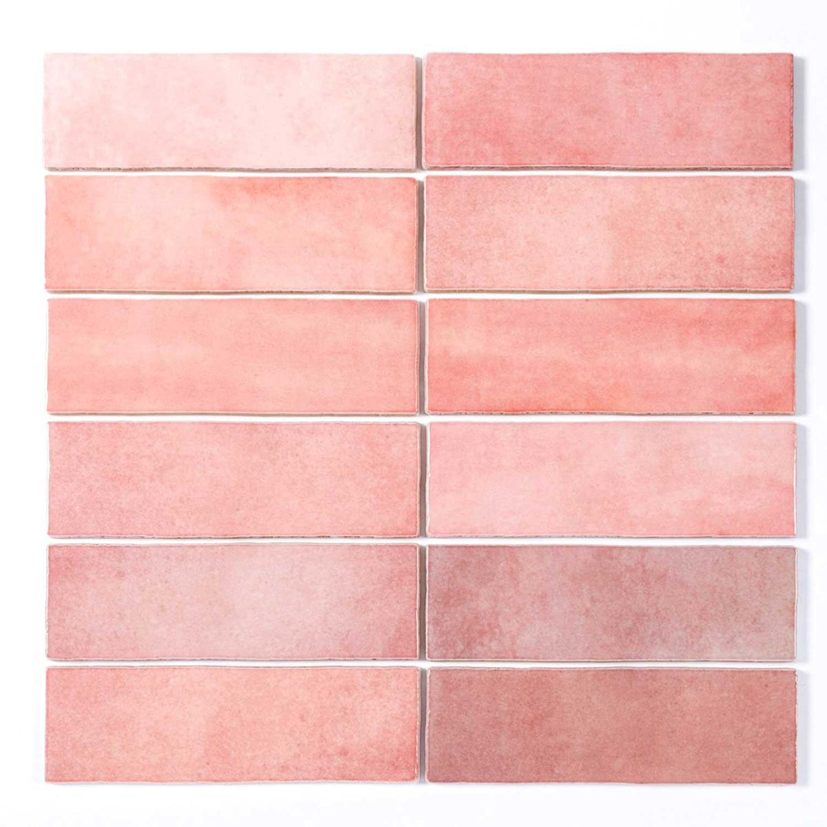 Pink Ceramic Wall Tile Gloss Subway Tiles 65x200mm (1008)