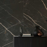 Calacatta Black Marble Effect Porcelain Tiles 600x1200x10mm (1017)