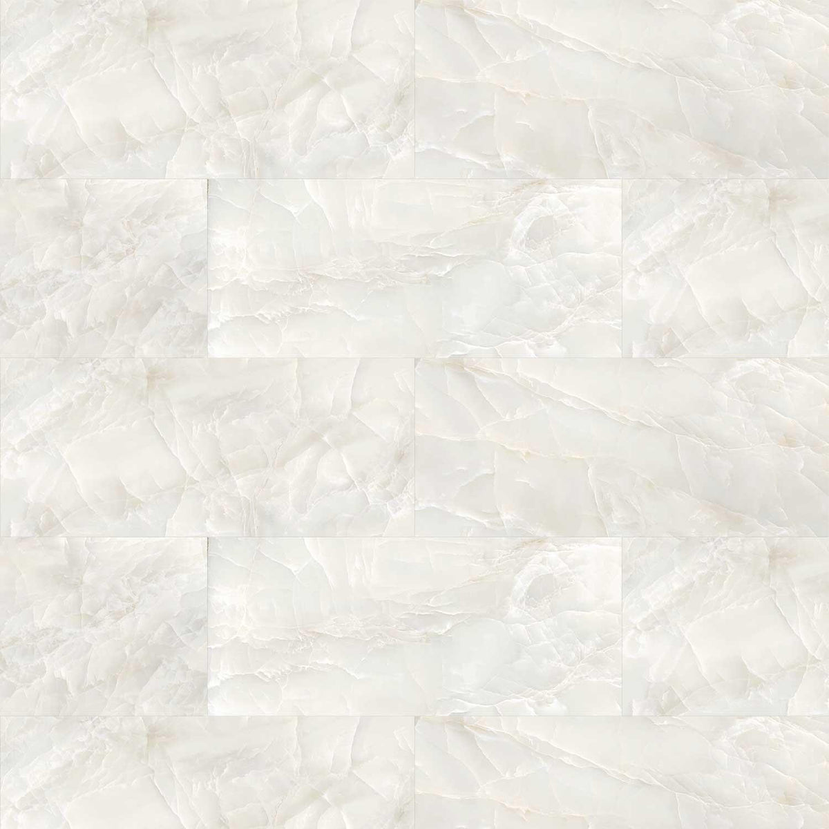 Ivory Marble Effect Large Format Onyx Porcelain Tiles (Matt)600x1200mm (1005)