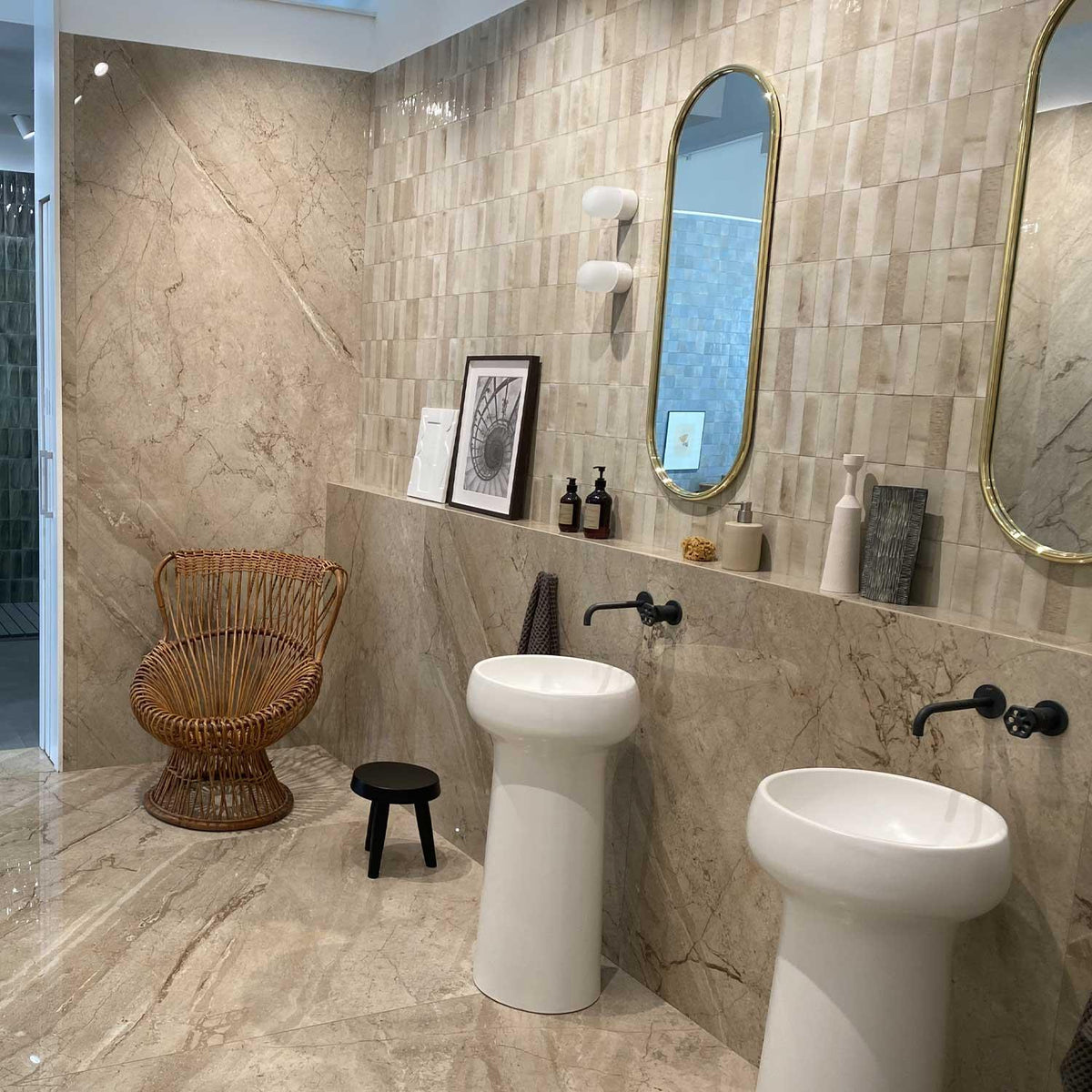 Subway Style Beige Porcelain Wall Floor Tile 50x150mm (1007)