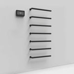 ThermoSphere Electric Towel Bar Single Round 500mm Matt Black