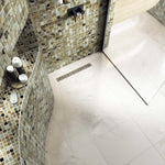 Beige Mosaic Tiles Bathroom Wet Room Wall Tiles 50mm Square Mosaic