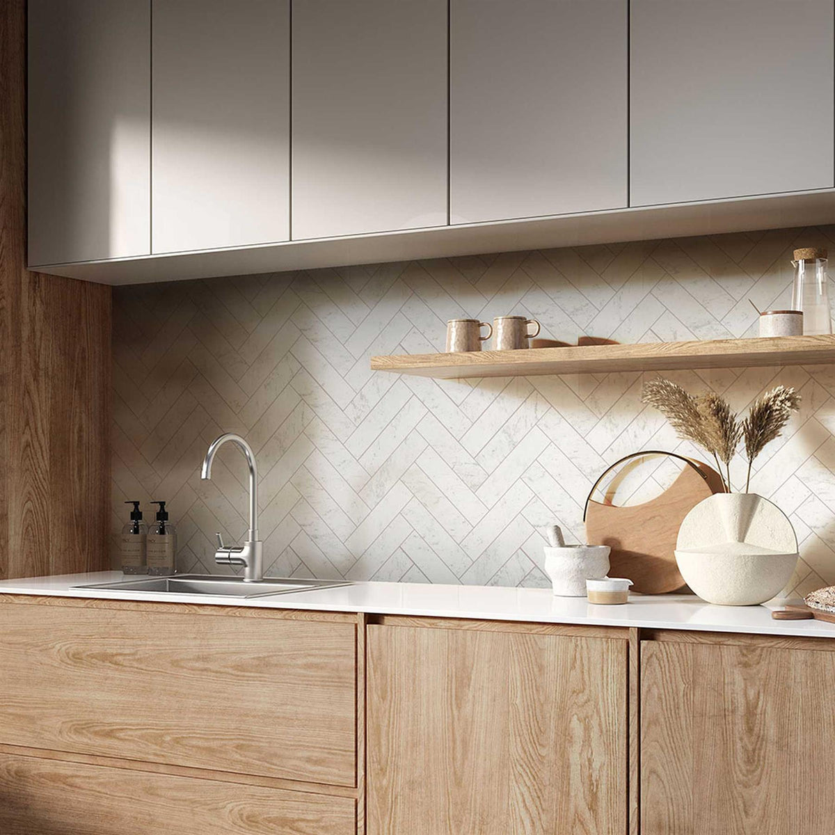 Arco Pale Porcelain Wall Floor Tiles Subway Style 75x300mm (1003)