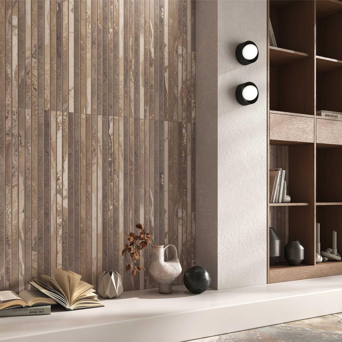 Grey Decor Marble Effect Large Format Porcelain Tiles 600x1200mm (1019DG)