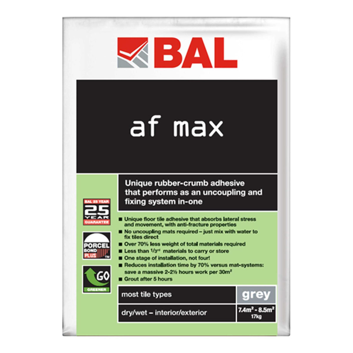 BAL AF MAX Adhesive Uncoupling and Fixing System All-in-One 17kg